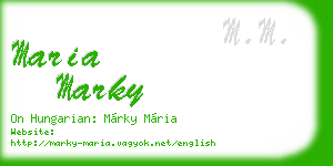 maria marky business card