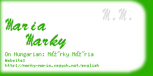 maria marky business card